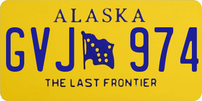 AK license plate GVJ974