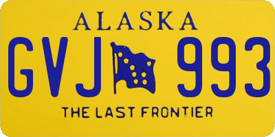AK license plate GVJ993