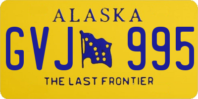 AK license plate GVJ995