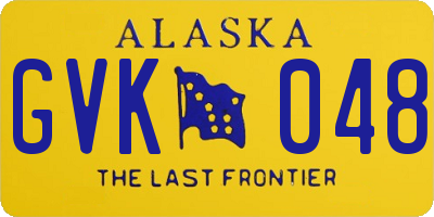 AK license plate GVK048