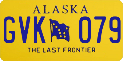 AK license plate GVK079
