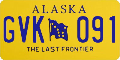 AK license plate GVK091