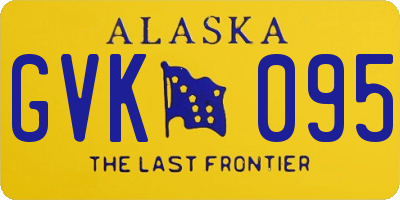 AK license plate GVK095