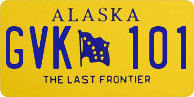 AK license plate GVK101