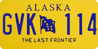 AK license plate GVK114