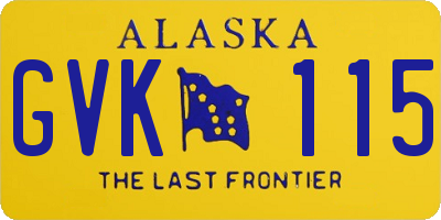 AK license plate GVK115