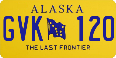 AK license plate GVK120