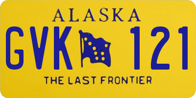 AK license plate GVK121