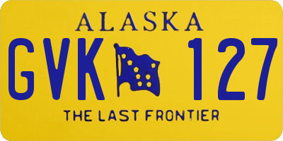 AK license plate GVK127