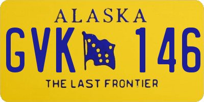 AK license plate GVK146