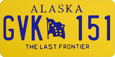 AK license plate GVK151