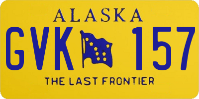 AK license plate GVK157