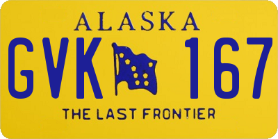 AK license plate GVK167