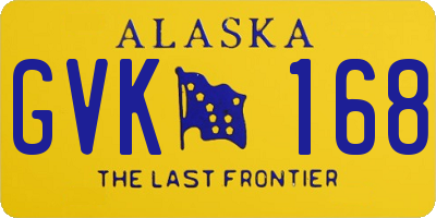 AK license plate GVK168
