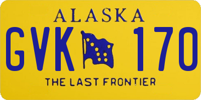 AK license plate GVK170