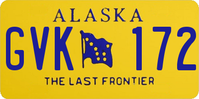 AK license plate GVK172