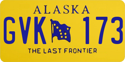 AK license plate GVK173