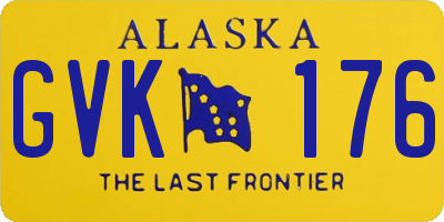 AK license plate GVK176