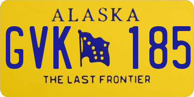 AK license plate GVK185