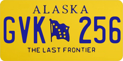 AK license plate GVK256