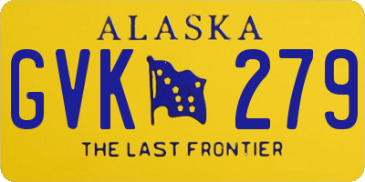 AK license plate GVK279