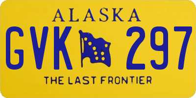 AK license plate GVK297