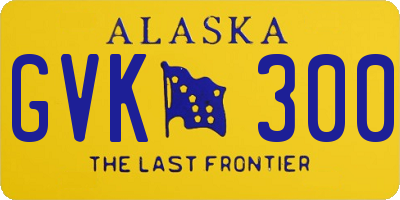 AK license plate GVK300