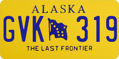 AK license plate GVK319