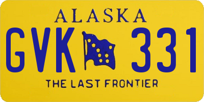 AK license plate GVK331