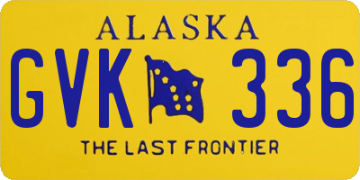 AK license plate GVK336