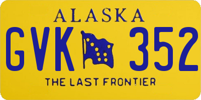 AK license plate GVK352