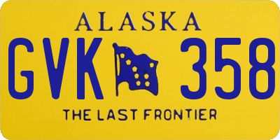 AK license plate GVK358