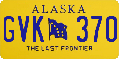 AK license plate GVK370