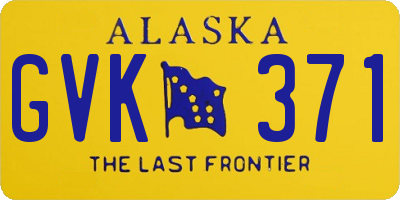 AK license plate GVK371