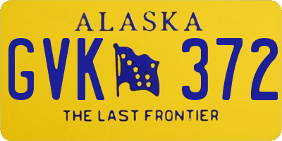 AK license plate GVK372