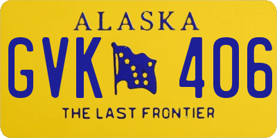 AK license plate GVK406