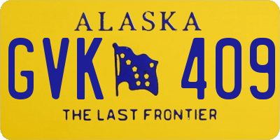 AK license plate GVK409