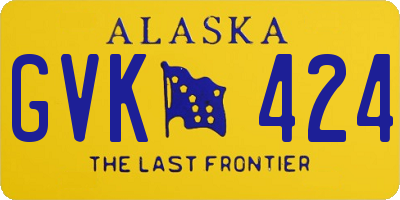 AK license plate GVK424