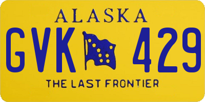 AK license plate GVK429