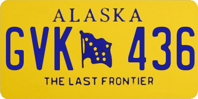AK license plate GVK436