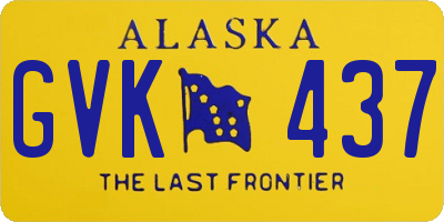 AK license plate GVK437