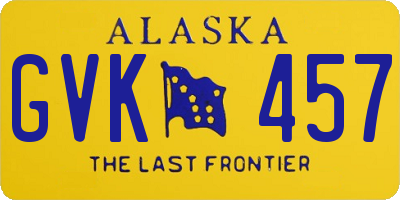 AK license plate GVK457