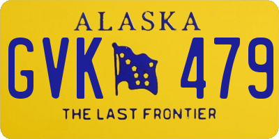 AK license plate GVK479