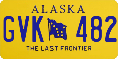 AK license plate GVK482