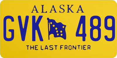 AK license plate GVK489