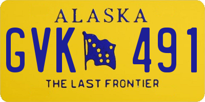 AK license plate GVK491