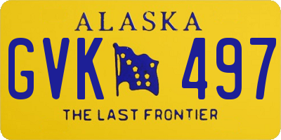 AK license plate GVK497