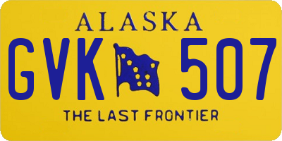 AK license plate GVK507