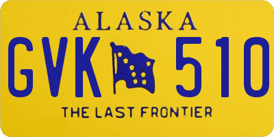 AK license plate GVK510