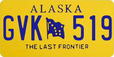 AK license plate GVK519